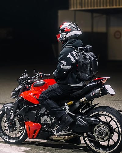 Miniatura 7 de Mochila impermeable para motocicleta, bolsa seca con cierre superior enrollable para kayak, viajes, surf, canotaje, pesca, campamento (fibra de