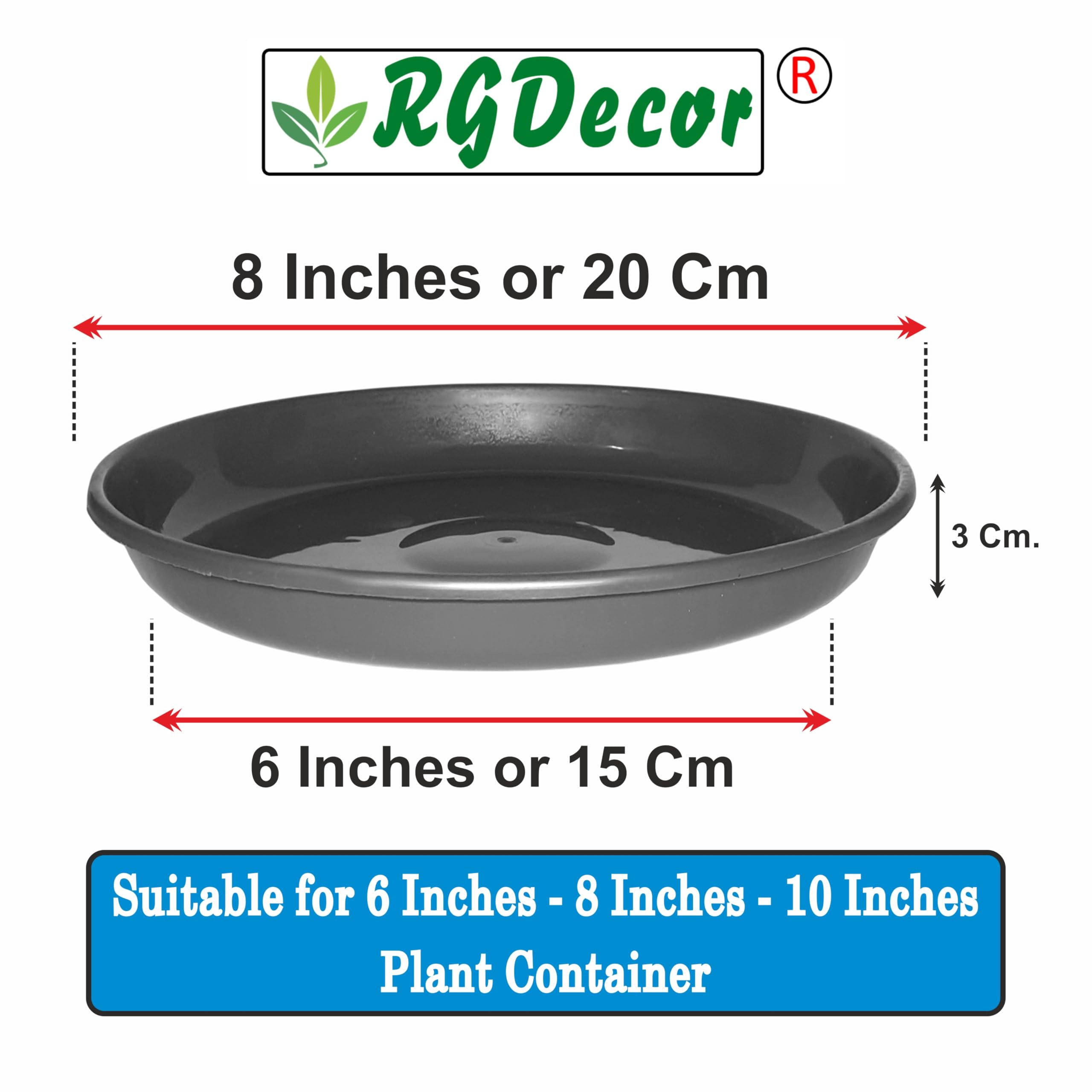 Black Plant Saucers - Pack of 12 -2