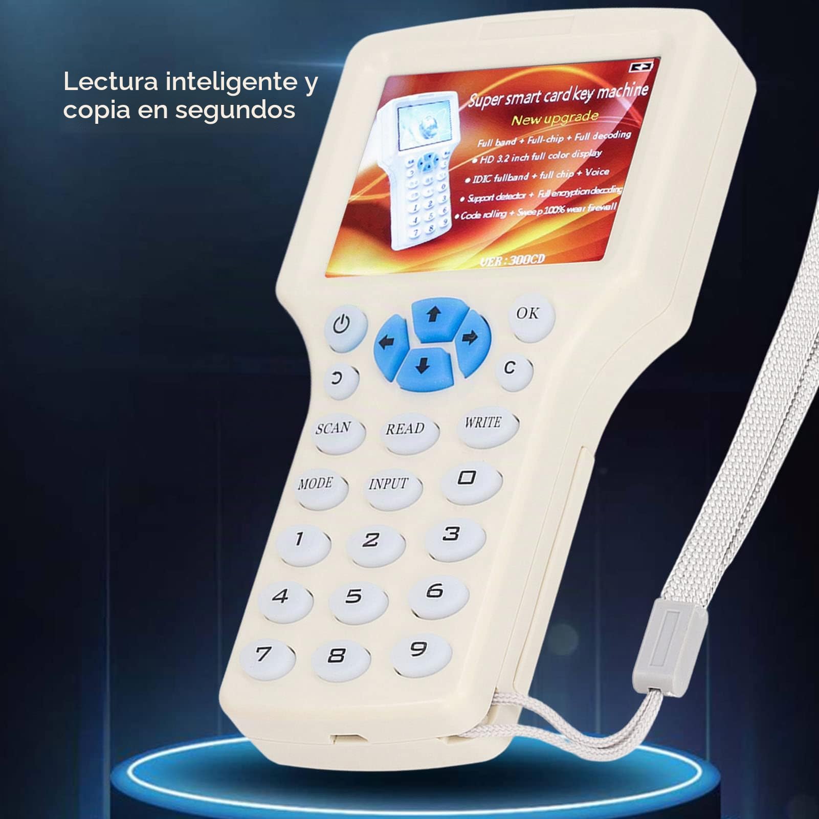 Copiadora de Tarjetas RFID NFC, Lector de Tarjetas de Identificación IC de 10 Frecuencias, Duplicador, Programador de Tarjetas Inteligentes con 10 Tarjetas T5577, Llaveros T5577