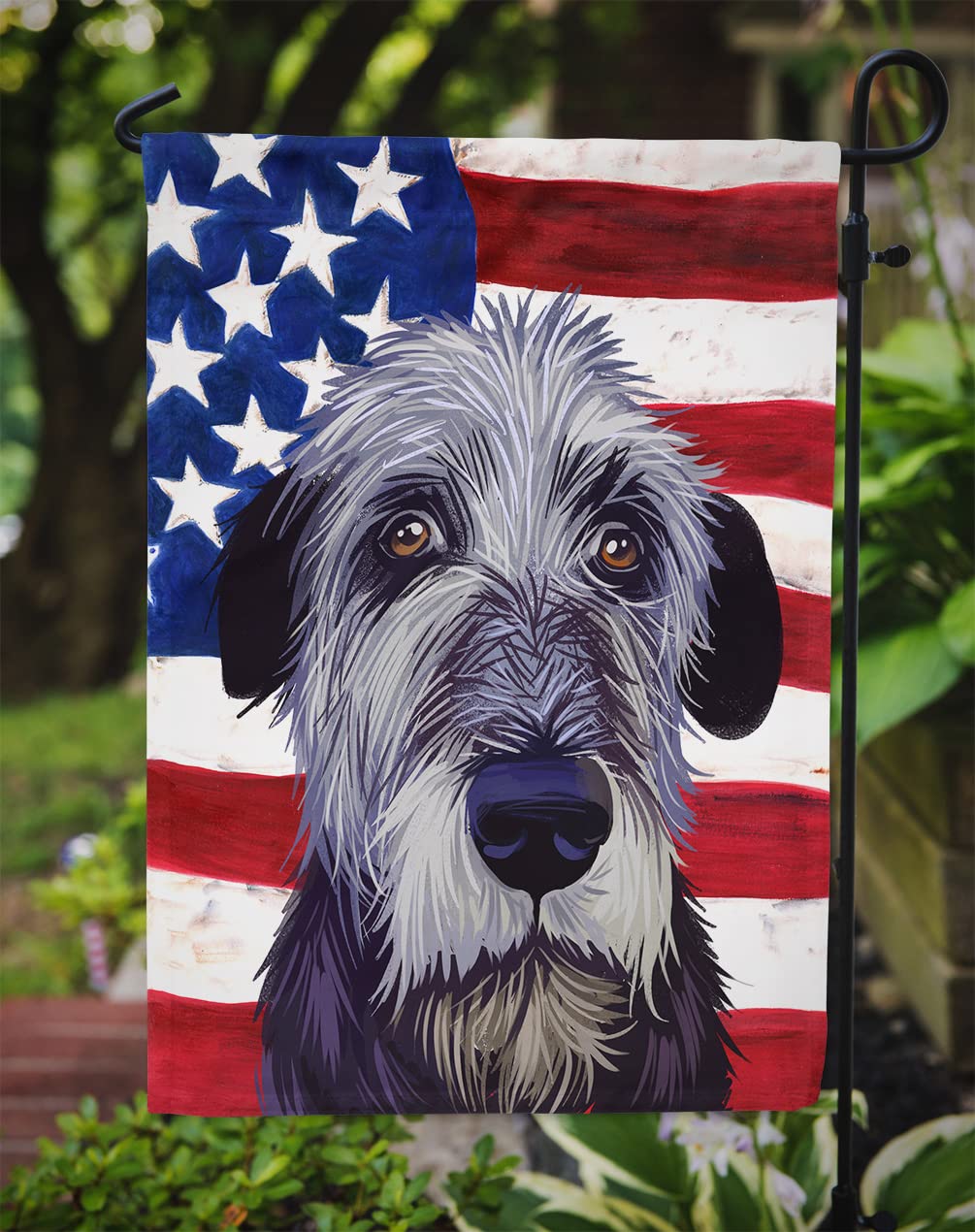Bandiera Irish Wolfhound Per Giardino - 27.9x38.1 Cm, Poliestere, Doppia Faccia, Multicolore