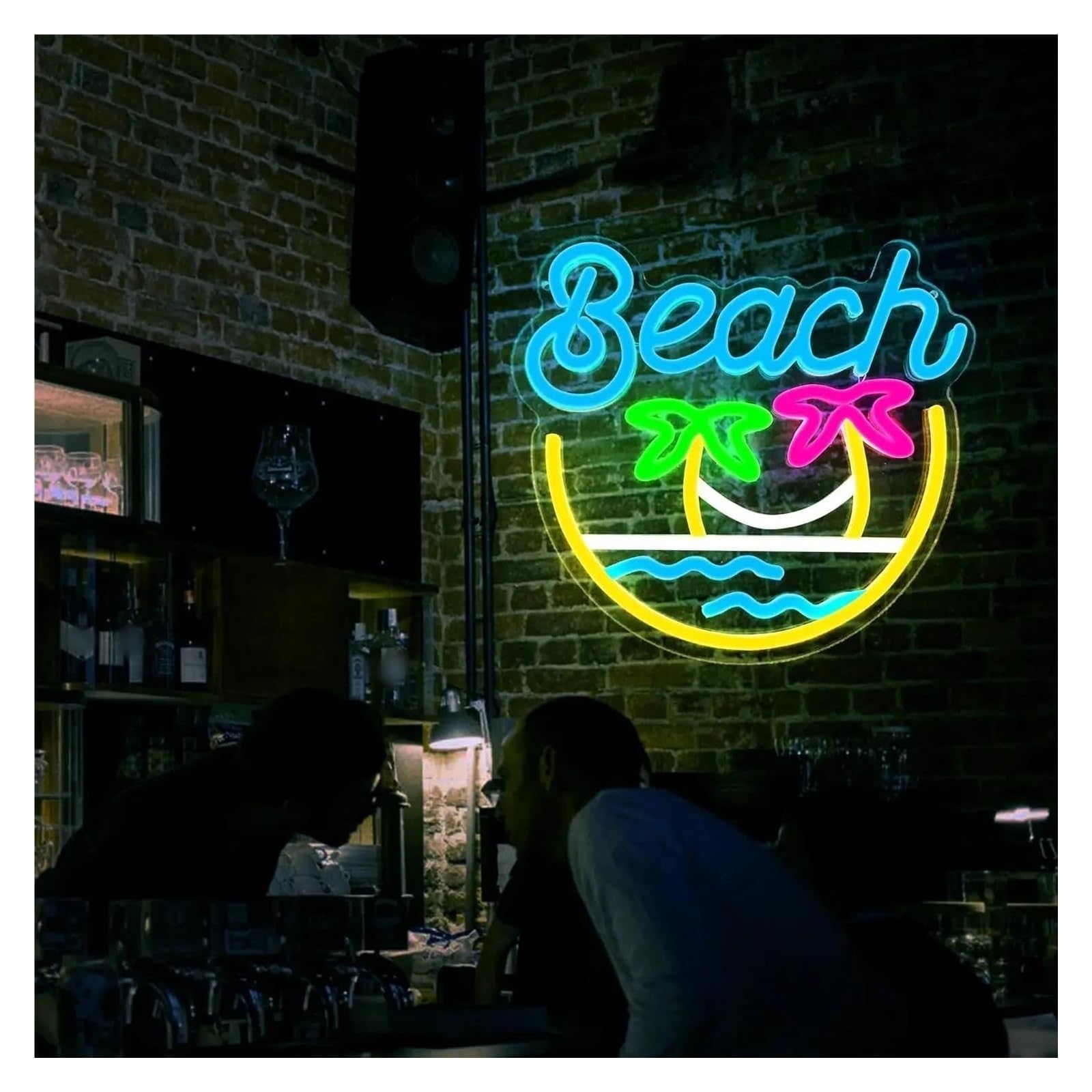 Insegna luminosa al neon Per l'estate per l'alba Tramonto LED Per Bar Birra Club Matrimonio per uomo Grotta Soggiorno Festa