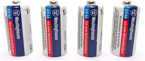 4 baterías Westinghouse 23 AA Ni-Mh recargables 1.2 V Volt 150 mAh reutilizables cargables por JL Missouri Parts