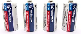 4X Westinghouse 2/3 AA Ni-Mh Battery Batteries Rechargeable 1.2 V Volt 150 mAh Reusable Chargeable by JL Missouri Parts