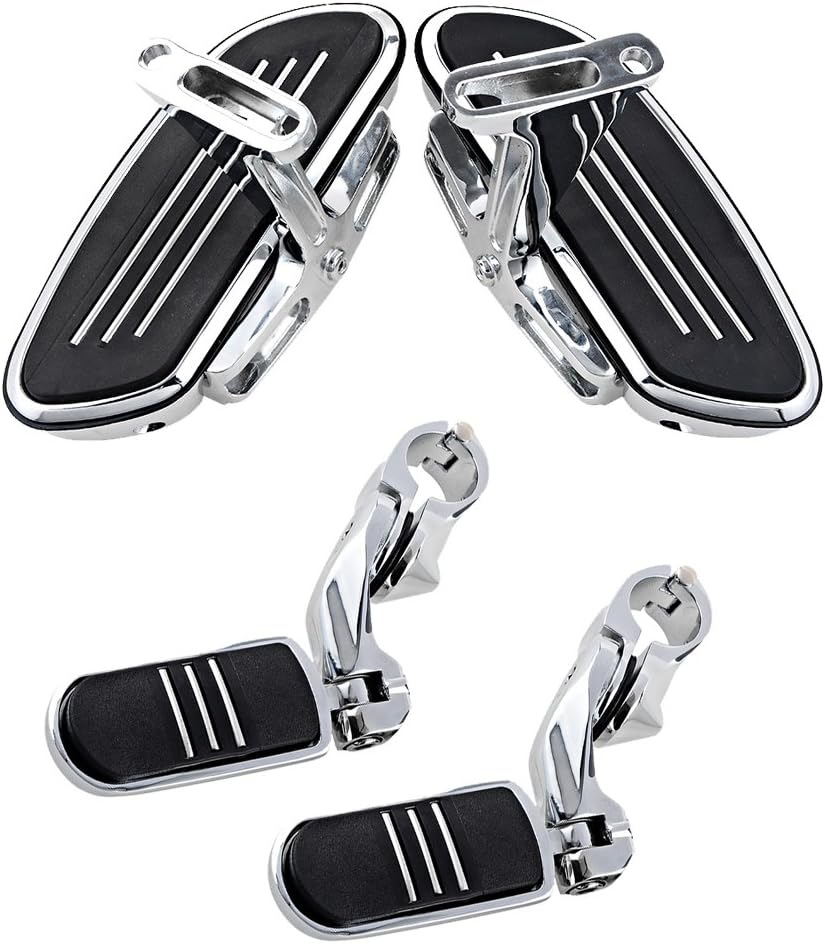 Combo Streamline Passenger Floorboards + 1 1/4" Highway Footpegs for