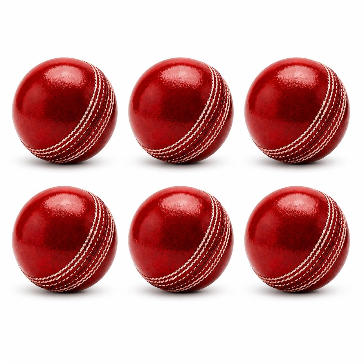 Red Cricket Leather Ball 156g for Men & Boys | Premium Cork Core Waterproof Cricket Balls for 20–25 Overs Practice & Tournament Matches Pack of 6-picture-15