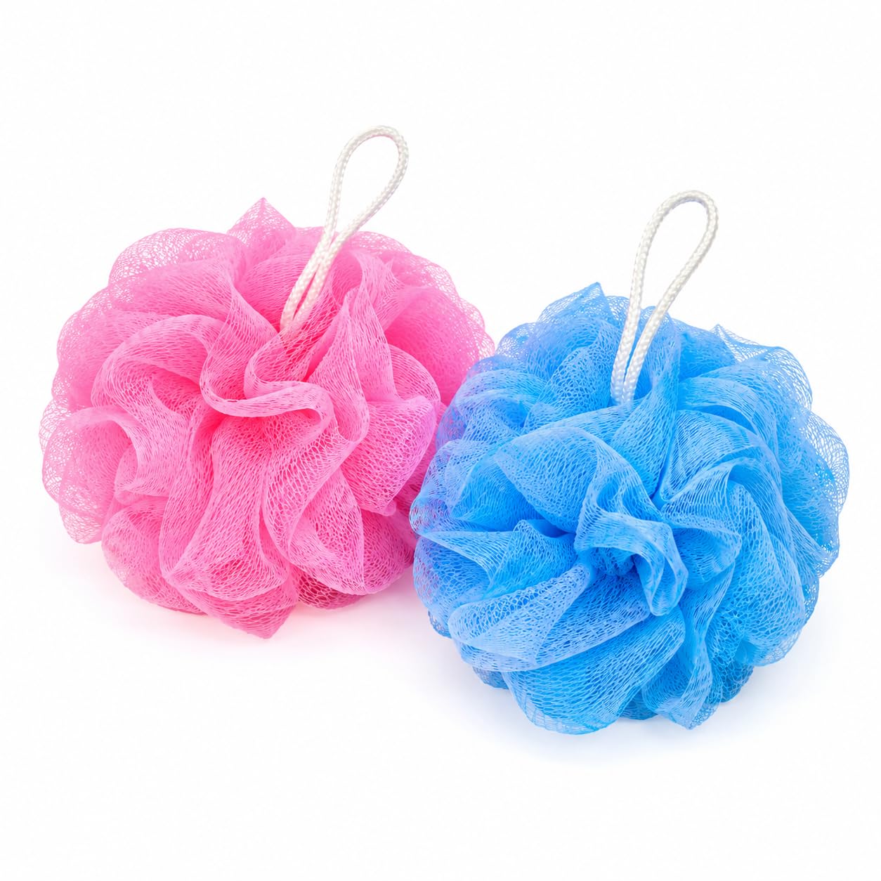 Soft Bath Sponge Loofah with Hanging Loop | Rich Foam Body Scrubber | Shower Mesh Sponge for Men & Women | Multicolor | Pack of 2-image-15