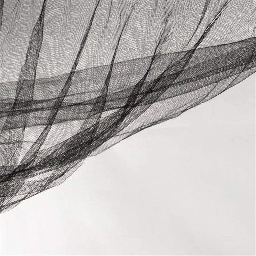 Lighting-Time 4 Corners Post Bed Canopy Twin Full Queen King Mosquito Net for Full Queen King Bedding(Black)