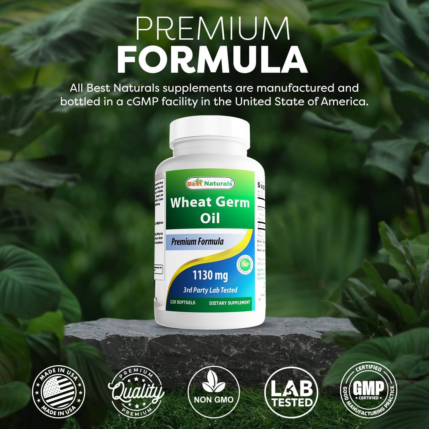 Best Naturals Wheat Germ Oil 1130 mg 120 Softgels (Pack of 2)