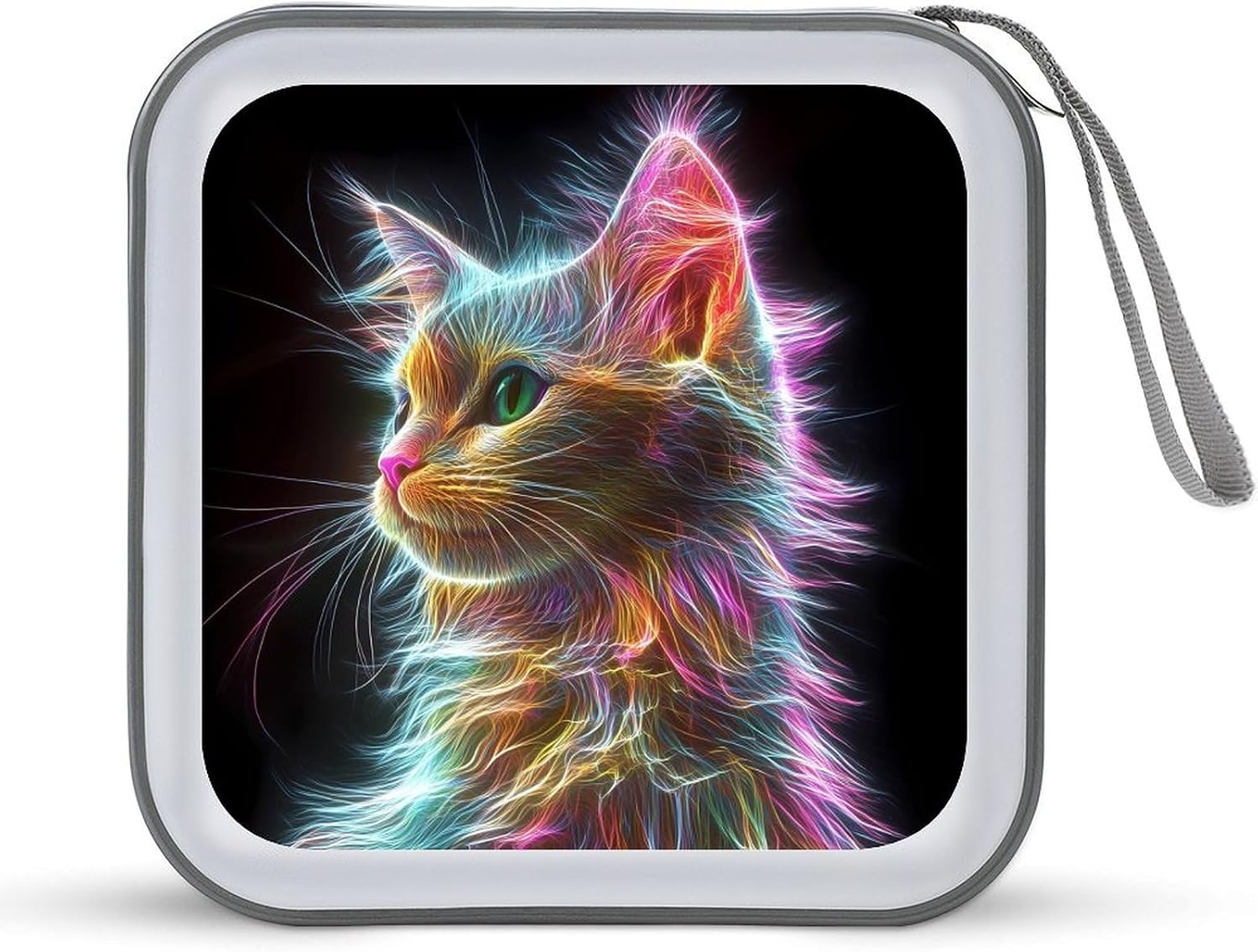 Thunder Cat Colorful Spirit God CD Case Portable DVD Storage Box CD Wallet Holder Binder Organizer for Car Home