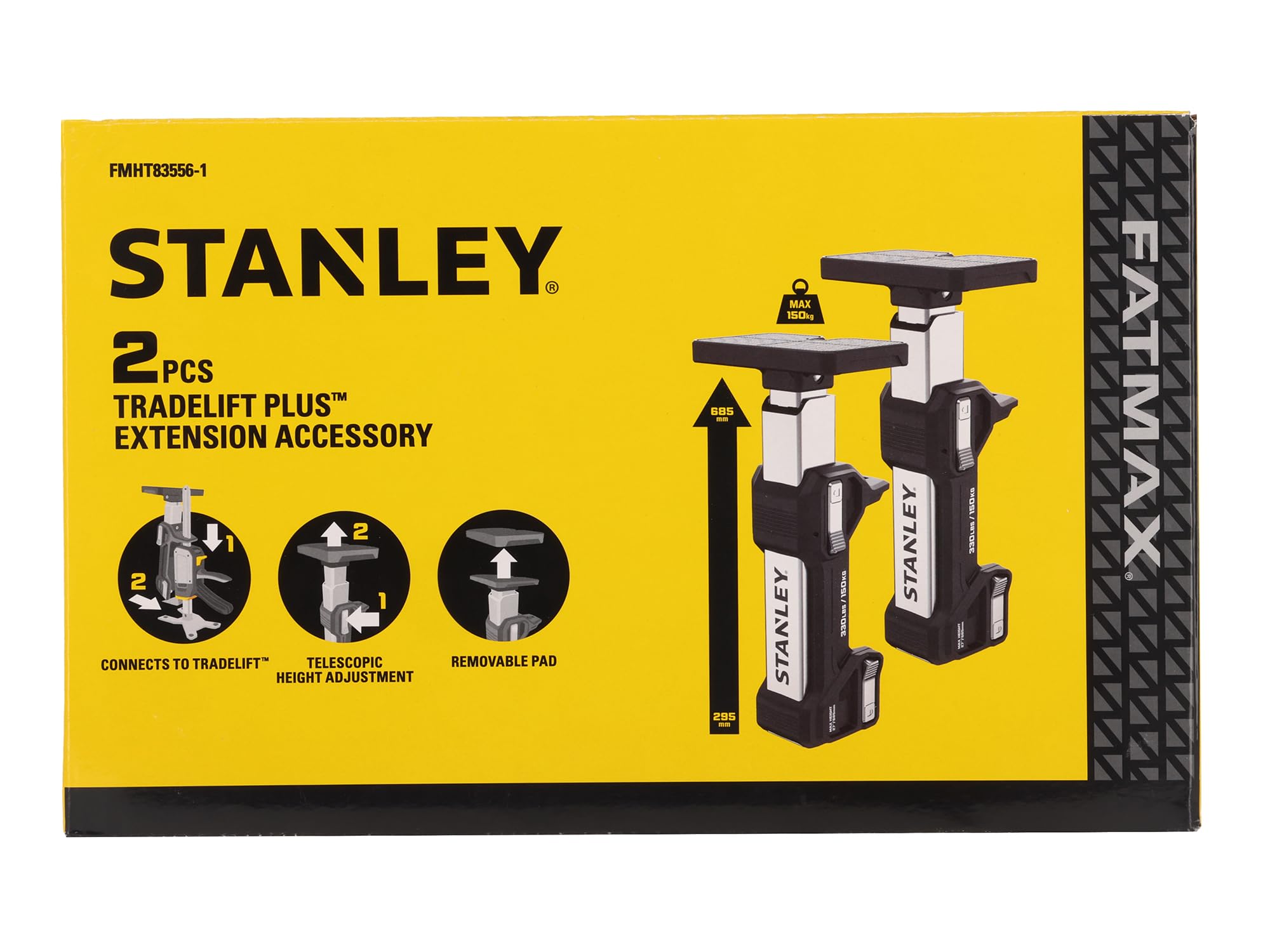 STANLEY TradeLift Plus FMHT83556-1 wielofunkcyjne narzędzie do podnoszenia, poziomowania, trzymania i rozprowadzania, dwupak, FMHT83556-1