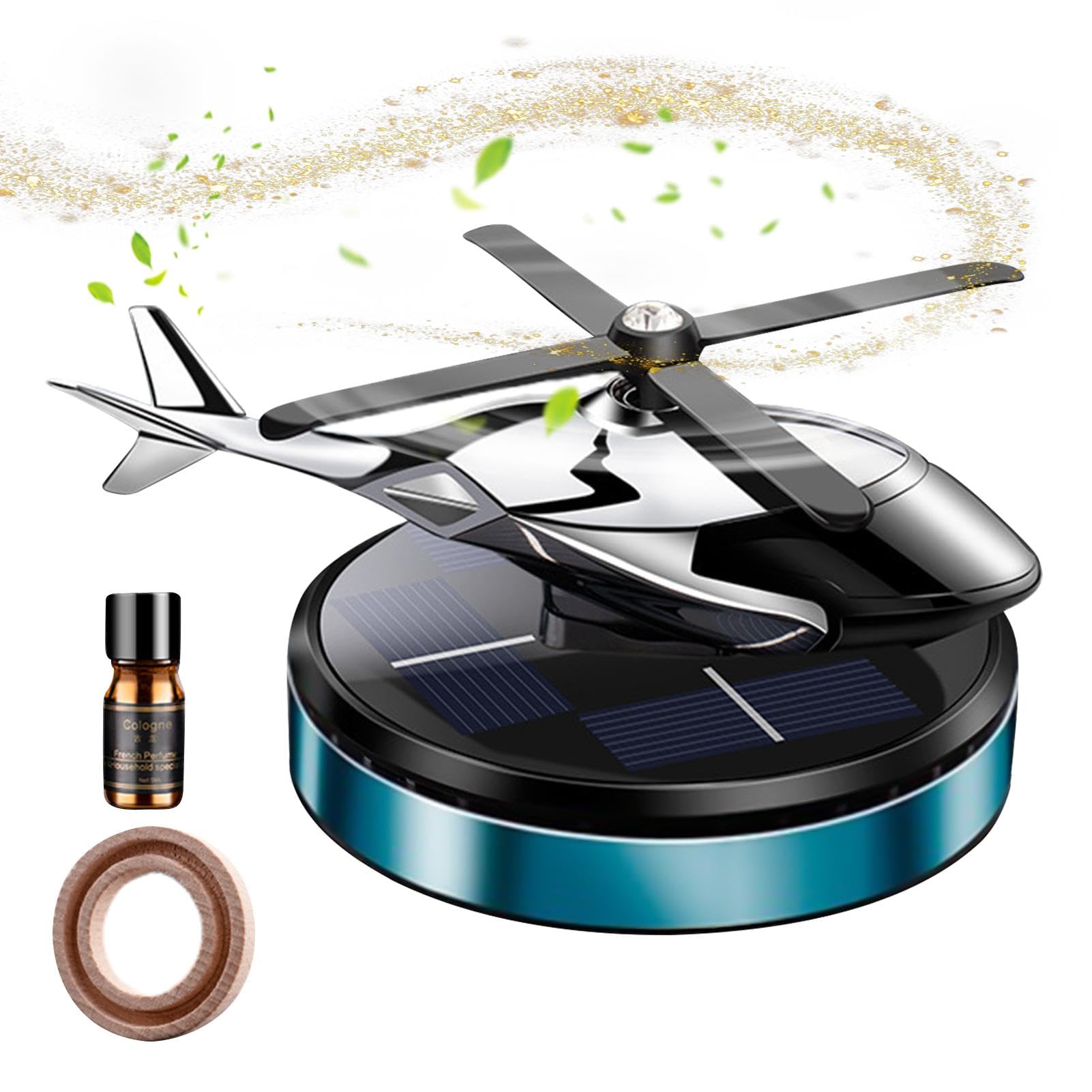 Solarny odświeżacz powietrza do samochodu, helikopter samochodowy, długotrwały zapach samochodowy, obrotowy dyfuzor słoneczny, dyfuzor olejków aromaterapeutycznych, naturalne perfumy samochodowe