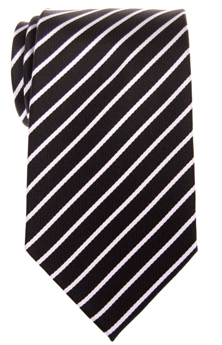 Retreez - Cravatta Uomo Con Strisce Blu E Nere - Sottile 5 Cm, Lunghezza 148 Cm, Unisex, 100% Poliestere