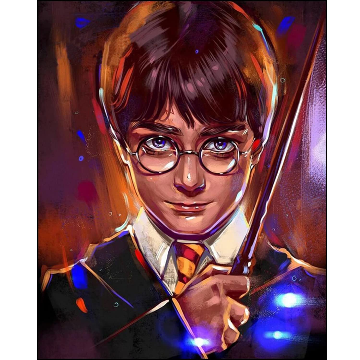Haarry Potter 5D Pintura de Diamante Kit, Diamond Painting Kit para Niños, DIY Cristal Pintura de Diamante para Adultos, La Diamante Pintura se usa para la decoración de la pared del hogar y el regalo
