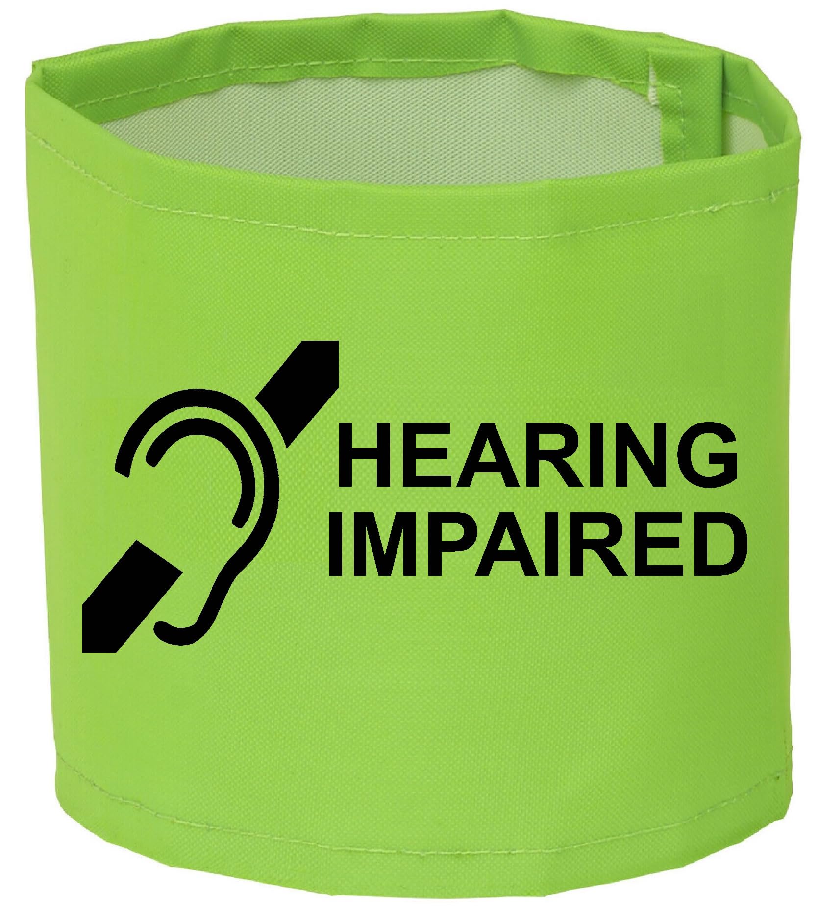 HEARING IMPAIRED Armband 5Colours 2 Lengths 18" x 4" and 22" x 4" (Green, 18" x 4")