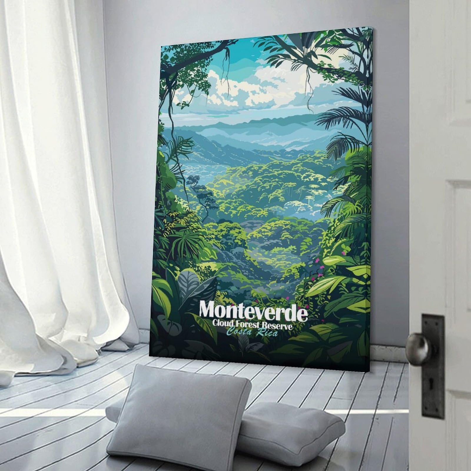 Junmoney Monteverde Cloud Forest Reserve, Costa Rica Wall Art Print, 24x36inch(60x90cm), for Bedroom Decor, Cosy Corners Or Studios, Decorative Wall Art for Cosy Rooms