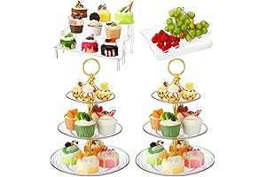 Enchanting Dessert Display Set: A Clear Canvas for Culinary Masterpieces