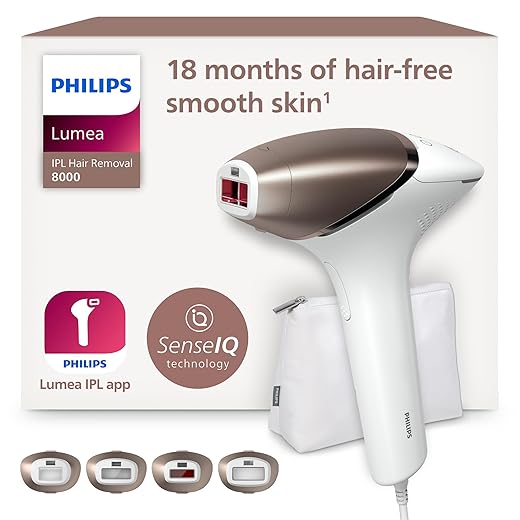 Descubriendo la Máquina Depilación Láser: Tu Guía Esencial Philips Lumea IPL Serie 8000: dispositivo de depilación con tecnología SenseIQ, 4 accesorios para el cuerpo, la cara, la zona del bikini y las axilas, con cable (modelo BRI948/00)