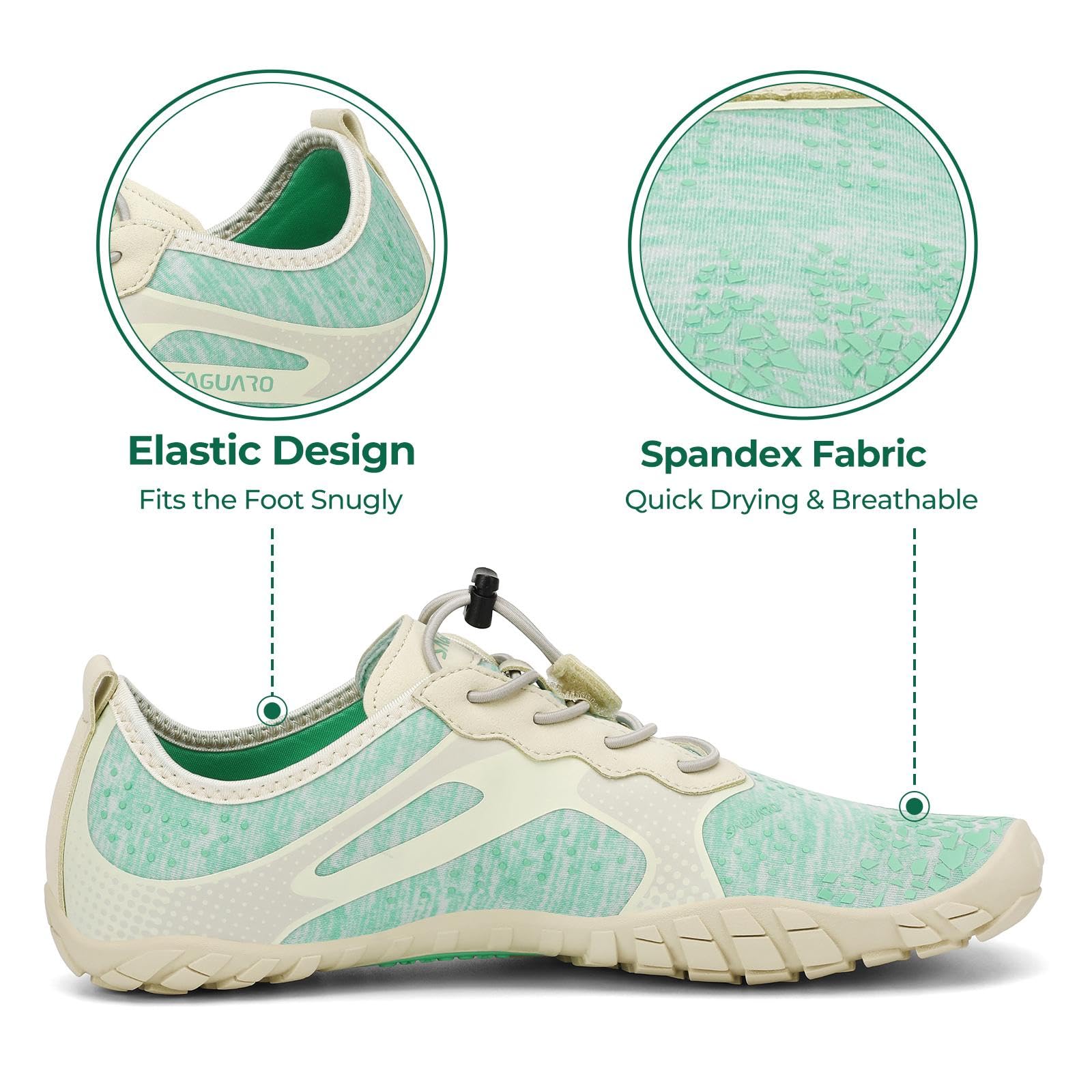 SAGUARO Barefoot Shoes Uomo Donna Scarpe Barefoot - Scarpe Minimaliste Scarpe da Palestra - Traspiranti Scarpe da Scoglio - Punta Larga e Suola a Goccia Zero Nero Fumoso,Gr.35-48 EU