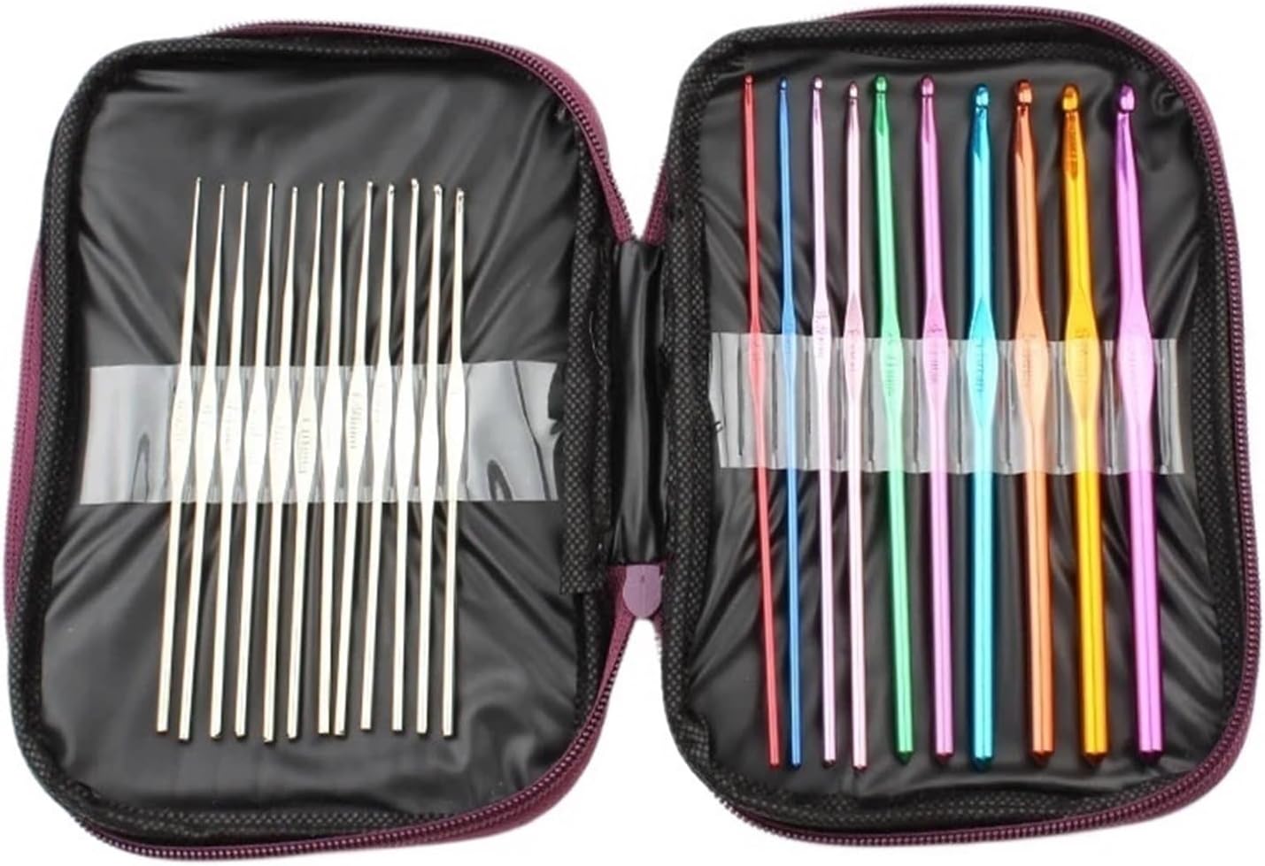 Compatible for Sizes Crochet Hooks Needles Kit Stitches Knitting Craft Case Agulha Pins Set Weaving Tools Sewing(22pcs Crochet Hooks)