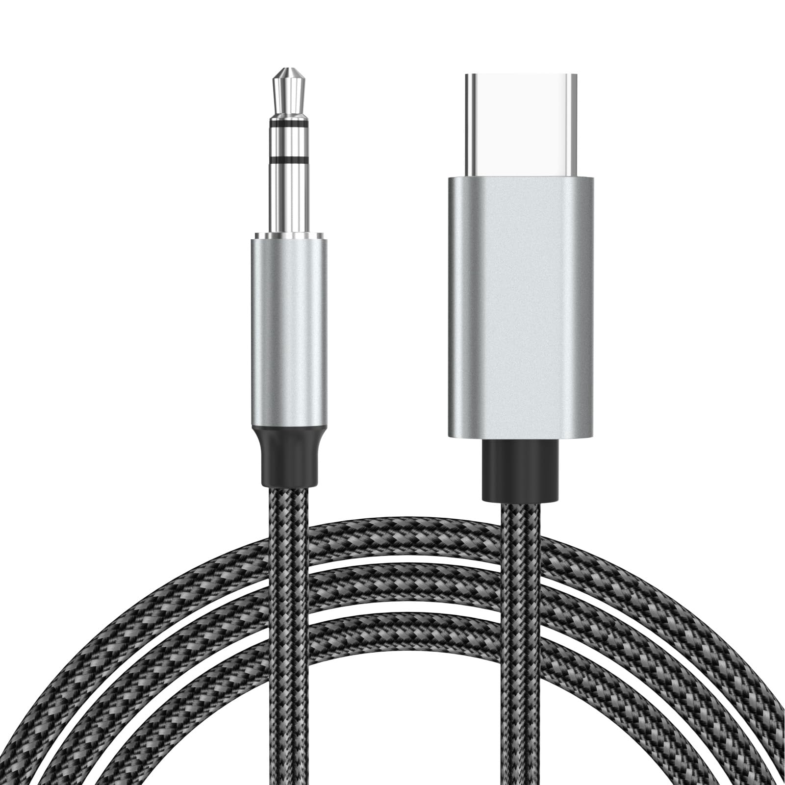 Câble USB C vers Jack 1.5M,USB C vers Auxiliaire Prise Jack 3,5mm,Adaptateur USBC Jack 3.5mm Compatible avec iPhone 17 Air Pro Max/16/15,Samsung Galaxy,S25/S24/S23 Ultra,iPad,Huawei P40/Mate40