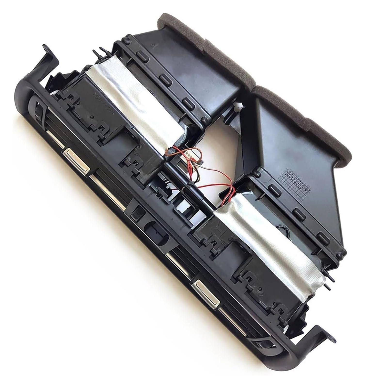 Salida Aire Rejilla para BMW Serie 5 F10 F11 F18 Consola Delantera Tablero Aire Acondicionado Cromado Conjunto Completo 64229166885 64229209136(Plain Black Assembly)