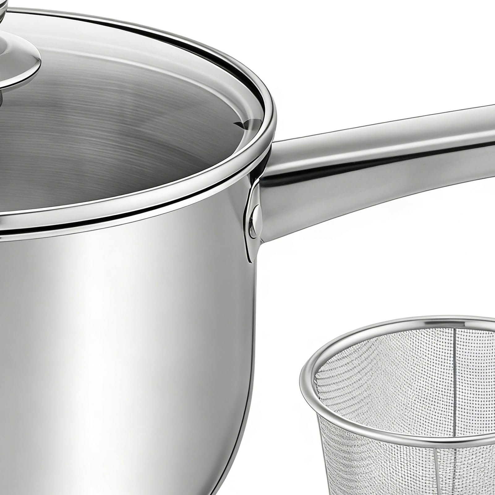 Freidora Eléctrica de Acero Inoxidable Olla de Acero Inoxidable | Freidora con Cesta Para Cocina Hogar, Cámping, Picnics, , Cocinar Pescado y Pollo