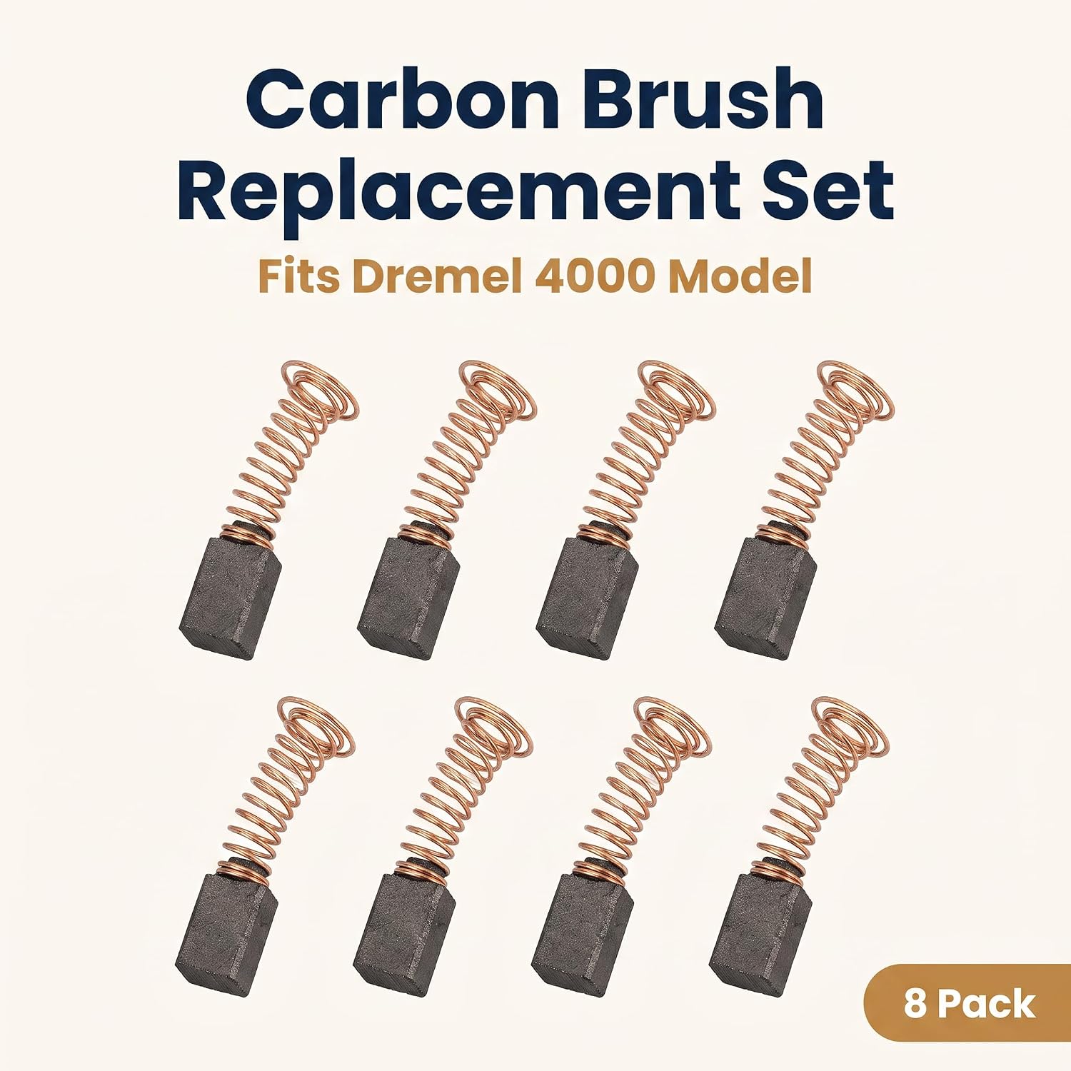 Electric grinding machine carbon brush,compatible with DREMEL4000 model, 8-piece set, wear-resistant replacement parts.