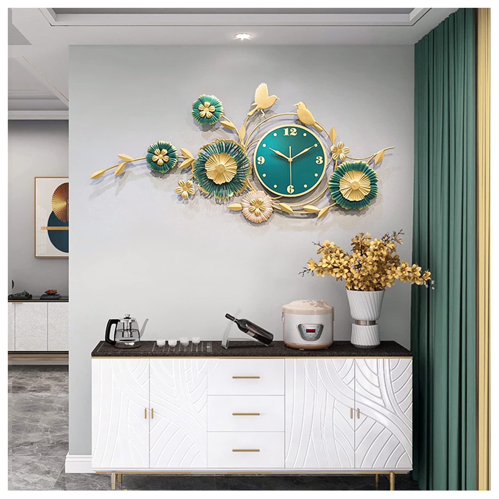 Horloges murales de décoration créative métal 3D luxe