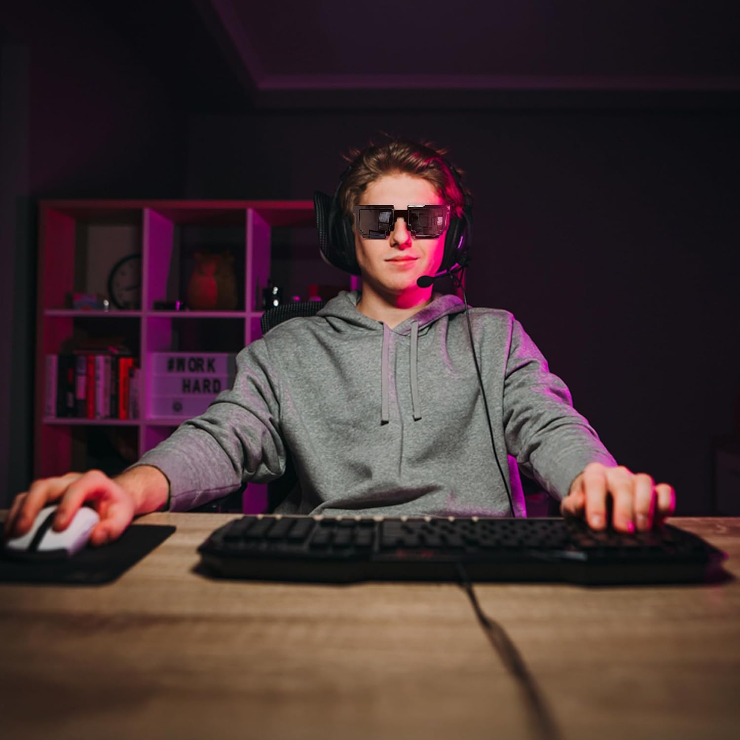 Vaulted Skulls & Co 8-Bit Sunglasses | 8 Bit Sunglasses | Pixel Sunglasses | Thug Glasses | Nerd Pixel Glasses