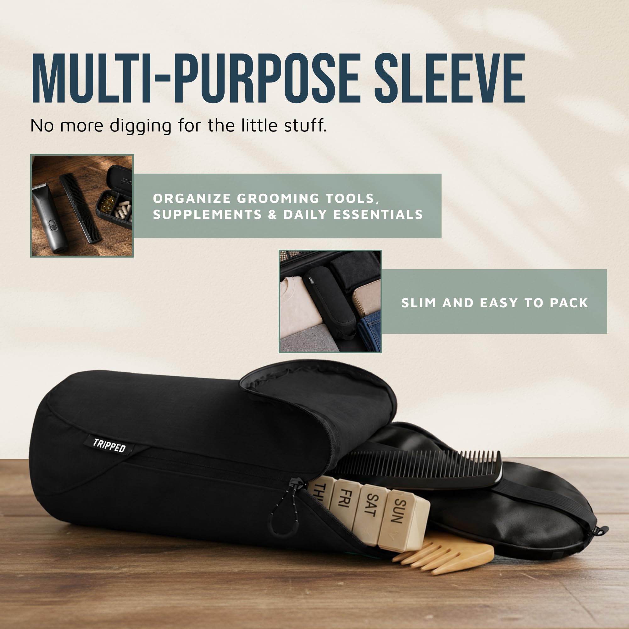 Juego de Neceser de tocador: Bolsa de Aseo Colgante de Viaje + Bolsa de cosméticos 311 TSA + Bolsa organizadora de Accesorios Ultraligera