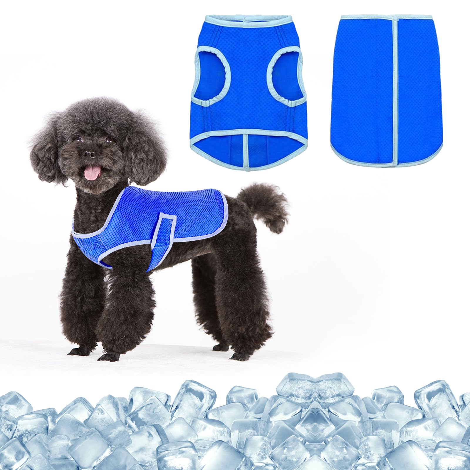 Chaleco de Enfriamiento para Perros,Chaleco Refrigerante Transpirable para Mascotas,Perro Verano Refrigeración Chaleco de Hielo,para Perros Pequeños, Medianos y Grandes (Medium)