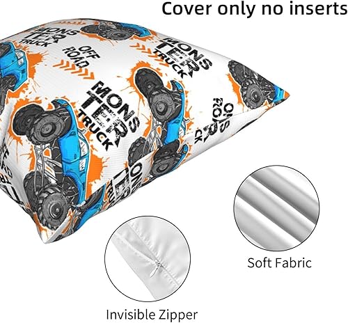 Miniatura 3 de Aimeryup Throw Pillow Covers 18x18 Inch Blue Truck Decorative Pillow Covers Cushion Covers cojines decorativos para sala Pillow Cases Cute Throw