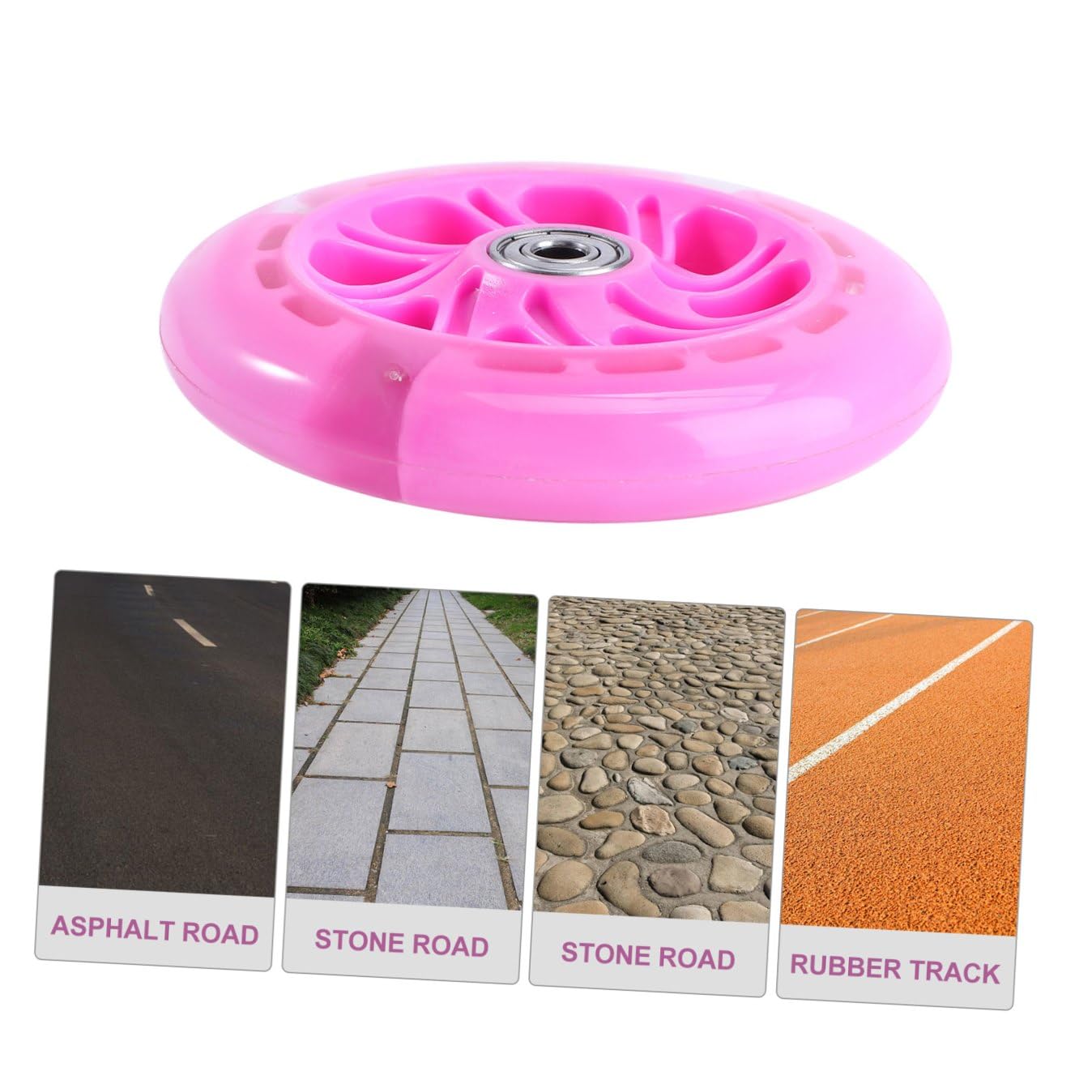 Happyyami Ruedas de Repuesto para Scooter de Pu Alta Elasticidad y Fuerte Agarre, 2 Piezas Ideales para Uso en Exteriores y Caminos