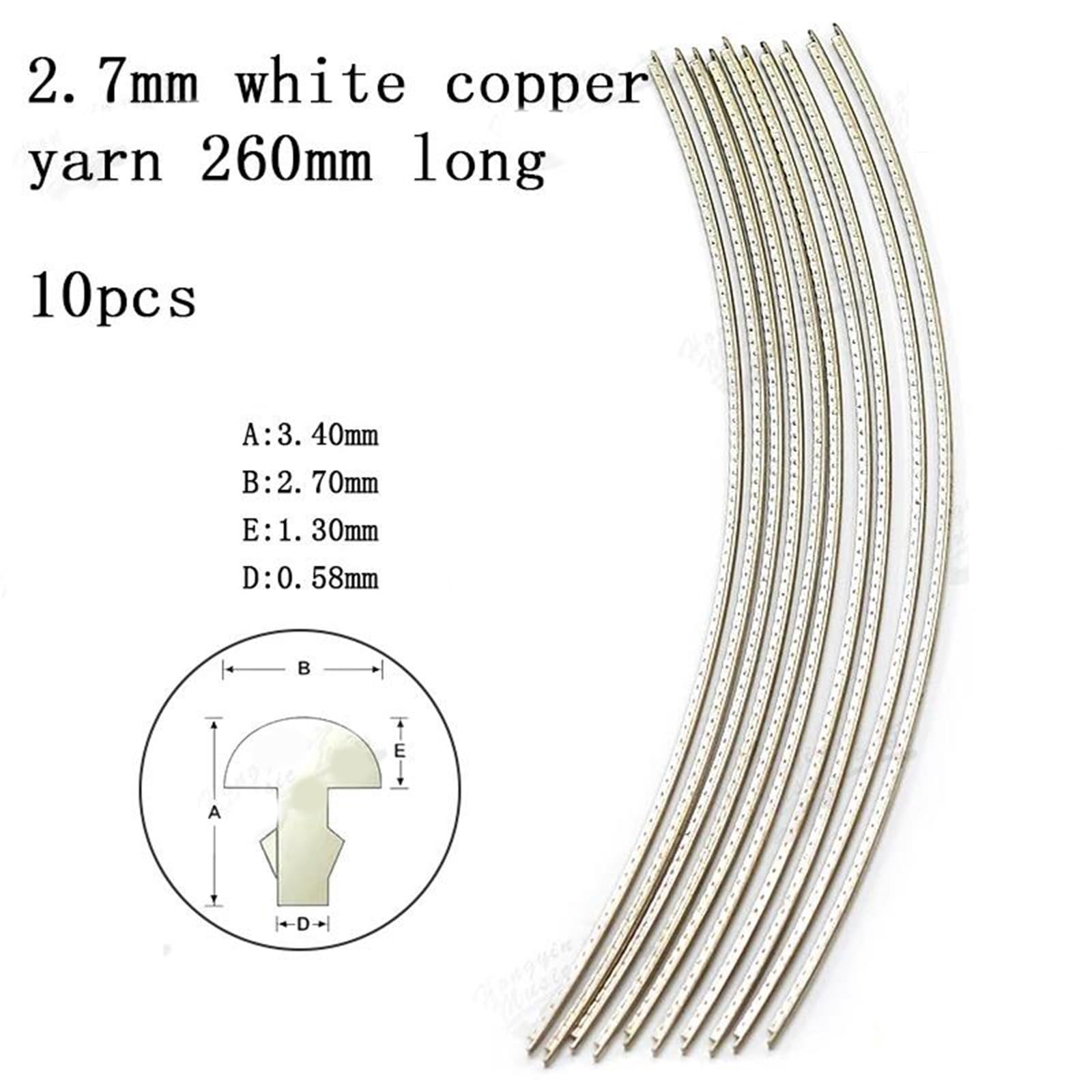 10 Miedzianych Strun O Wysokiej Wytrzymałości Z Podstrunnicą/podstrunnicą Średnicy 2.7 ​​mm Odpowiednich Do Gitar Akustycznych Akcesoria Gitary