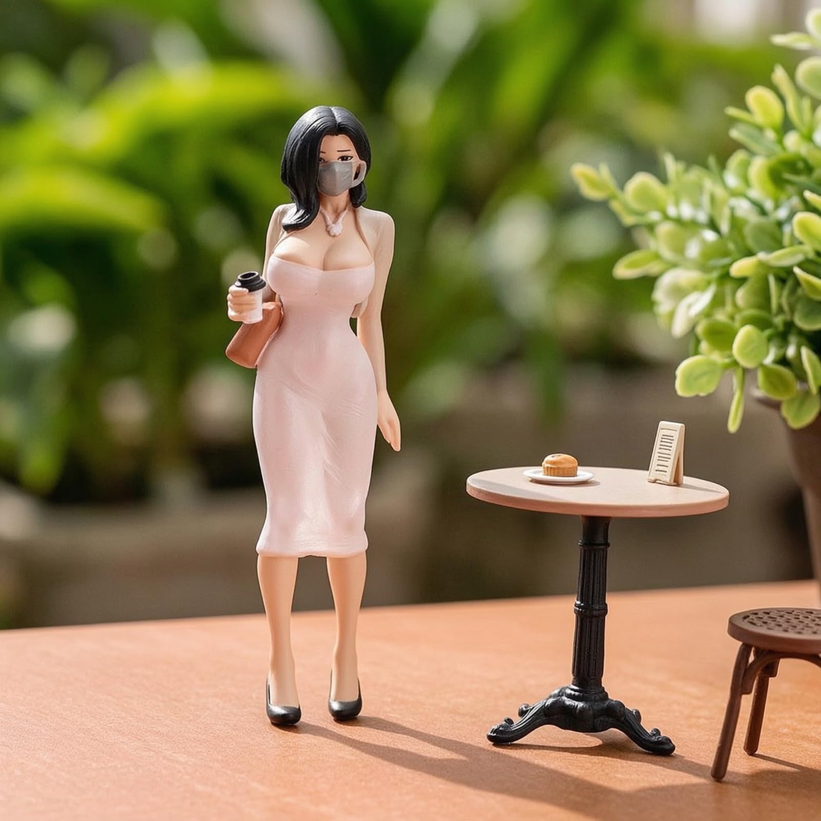 Miniatur-Frauenfigur Detailgetreu Frauenfigur Handbemalt Spielfigur Im Maßstab 1:18 Für Samml, Modellbau, Diorama, Vitrine, Schreibtisch, Rucksack JK Mädchen