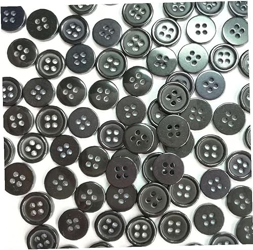 Miniatura 1 de 100 botones redondos de resina simples y pequeños botones de costura para álbumes de recortes decorativos, accesorios de ropa, 4 agujeros de 0.394in