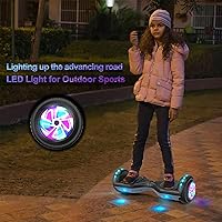 Vista 2 de Patinete autoequilibrante de 16.51 cm con altavoz y luces LED rojas