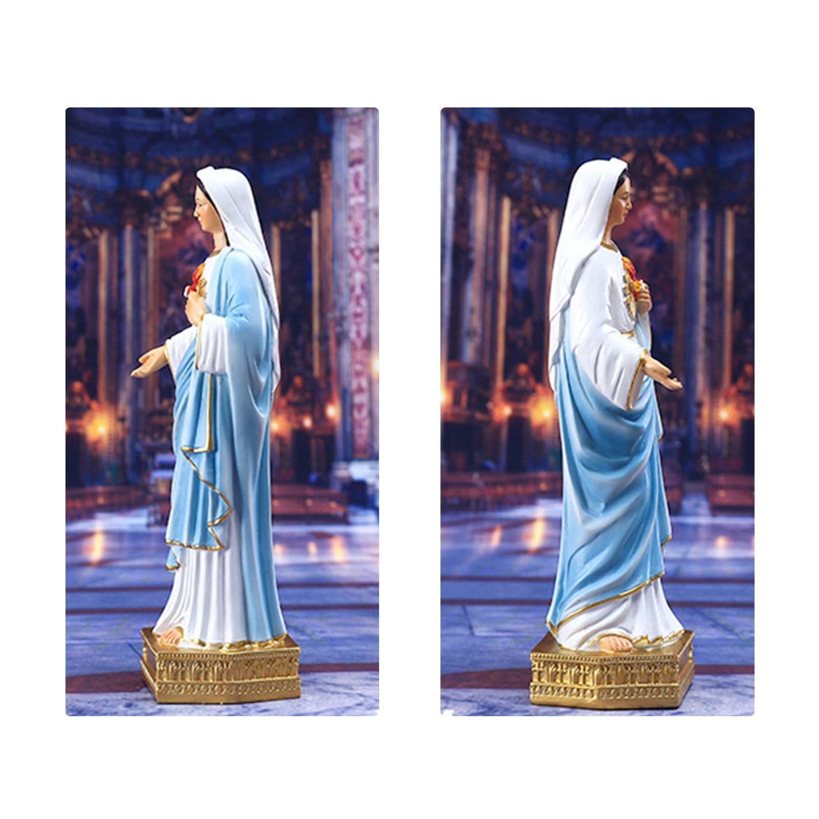 Amazon.co.jp: マリアの汚れなき御心の置物-8.66インチのマリア像