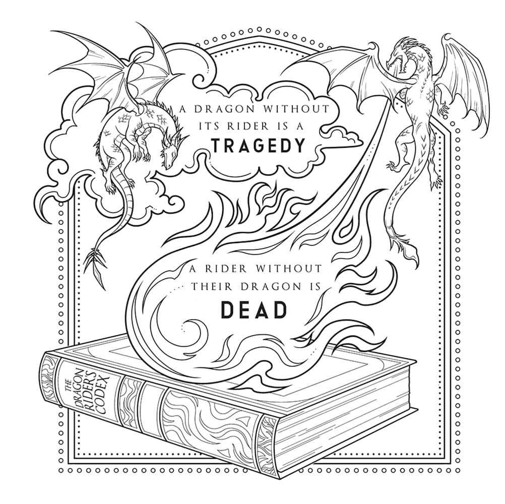 Fourth Wing: The Official Coloring & Sticker Book (Includes 2 Pages of Stickers to Color) (Dover Adult Coloring Books) - Image 3