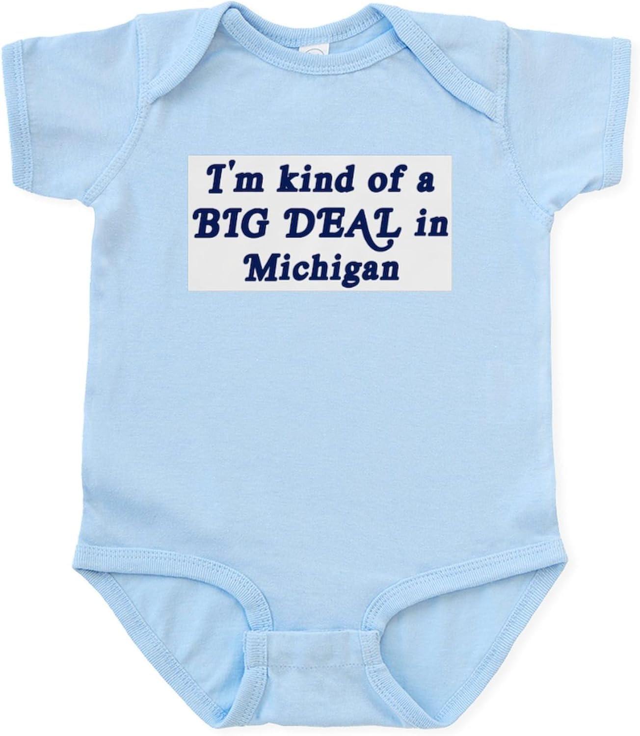 CafePress Big Deal in Michigan Infant Bodysuit Cute Infant Bodysuit Baby Romper