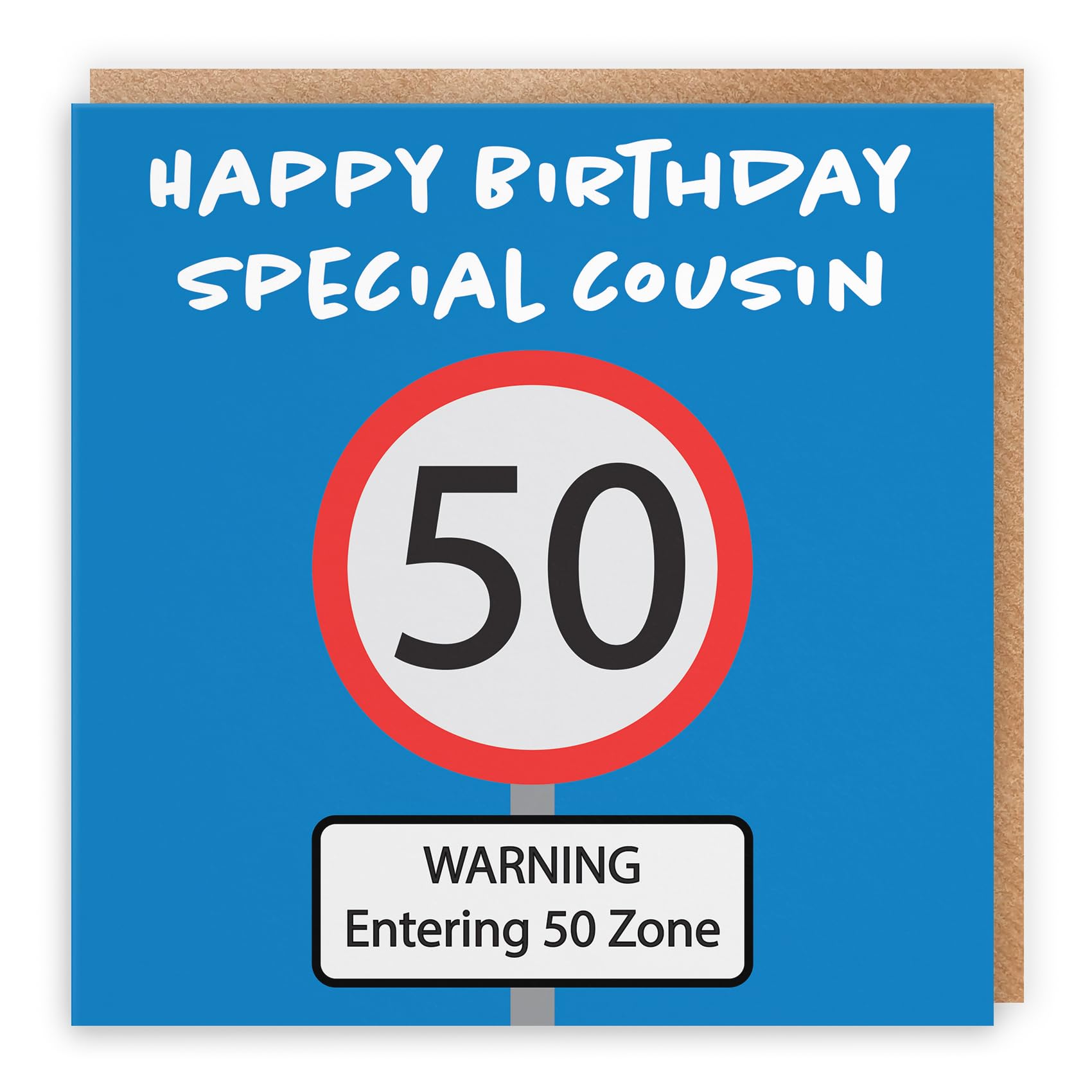 Stuff4 Fantastico biglietto di auguri il 50° compleanno cugino – 50 oggi e fantastico – Biglietto di auguri di compleanno cugino regalo di compleanno cugino 145mm regalo