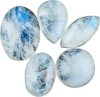 Vista 21 de 5pcs, Bulk Natural Gemstone Cabochon, Polished Flatback Stone, Wholesale Loose Cabs Supply, DIY Jewelry Making, Chakra Healing Crystal, Birthstone