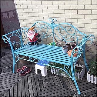 Banco de jardim ao ar livre, banco de pátio de jardim ao ar livre para o seu tempo de lazer, assento de banco de jardim, cadeira de parque, móveis de decoração de pátio, lindo banco vintage gasto ao