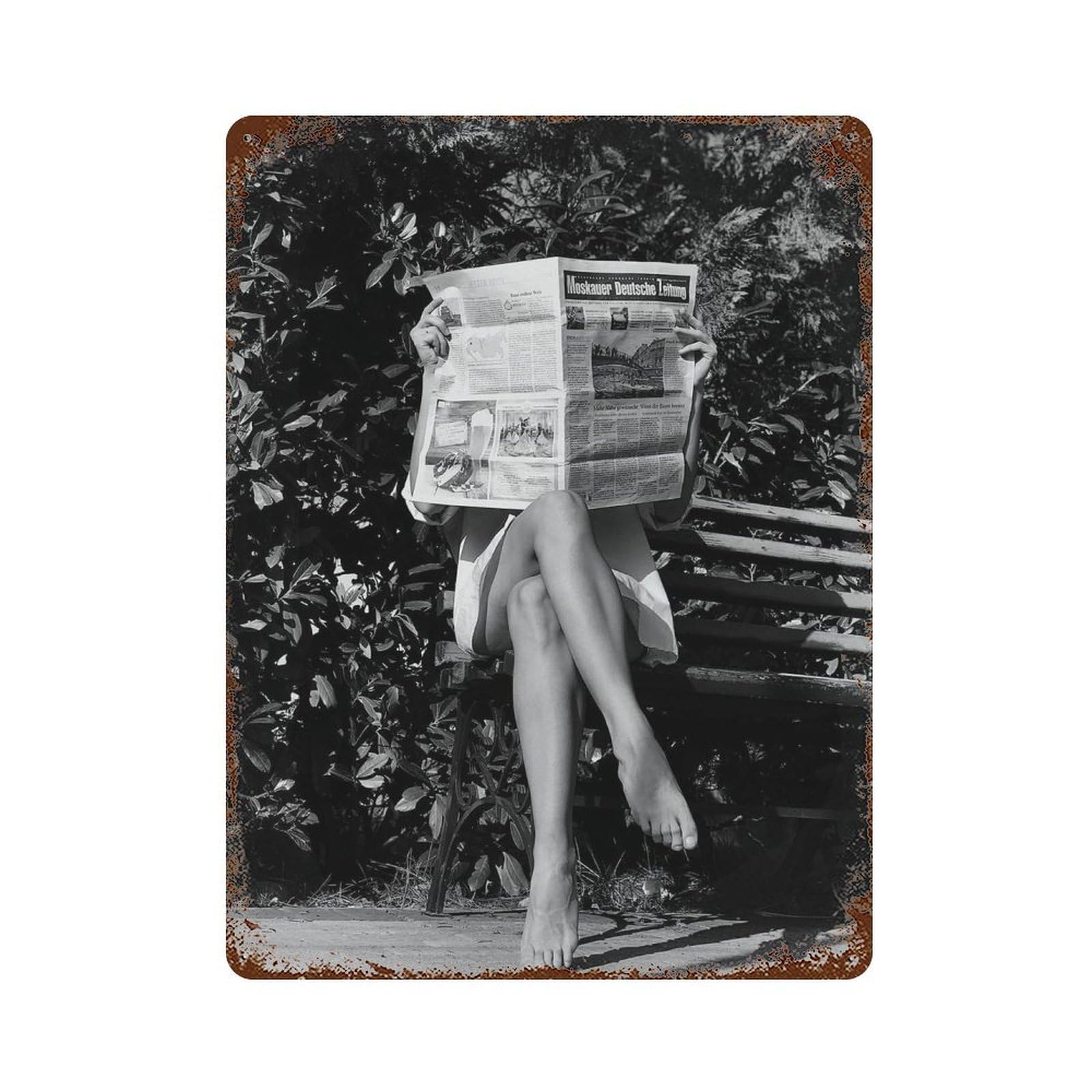xiaoxiaoshen Newspaper Print, Photography Prints2 Wall Decor Art Metal Tin Poster Modern Home Decor Art Home Bar Shop Decorations Vintage Sign 40x30cm
