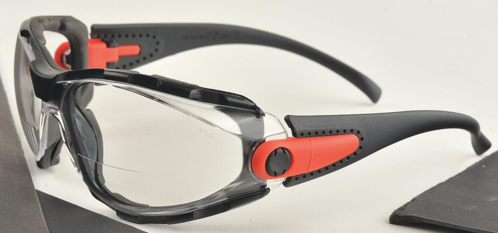 Elvex Go-Specs EVA Foam Lined RX Bifocals, Anti-Fog, PC LENS, Splash, Impact Spectacle/Goggle +2.5 Diopters, Clear Lens