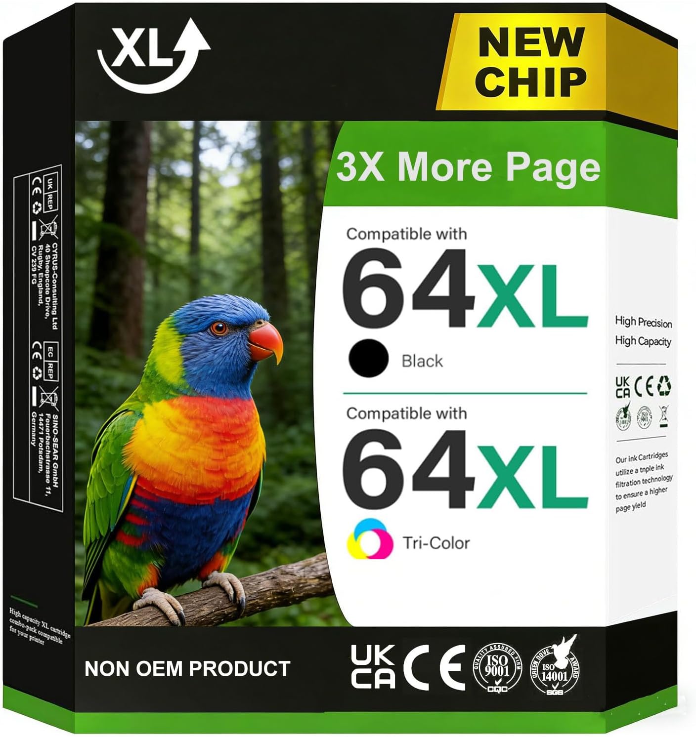 Printer Ink 64XL 64 7800 Tango Ink Cartridge for HP Ink 64 XL 64XL for HP Printers for HP 64XL Ink Cartridge Combo Pack for Envy Photo 6220 6230 6252 7120 7155 7855 7858 | Tango Tango X Tango Terra