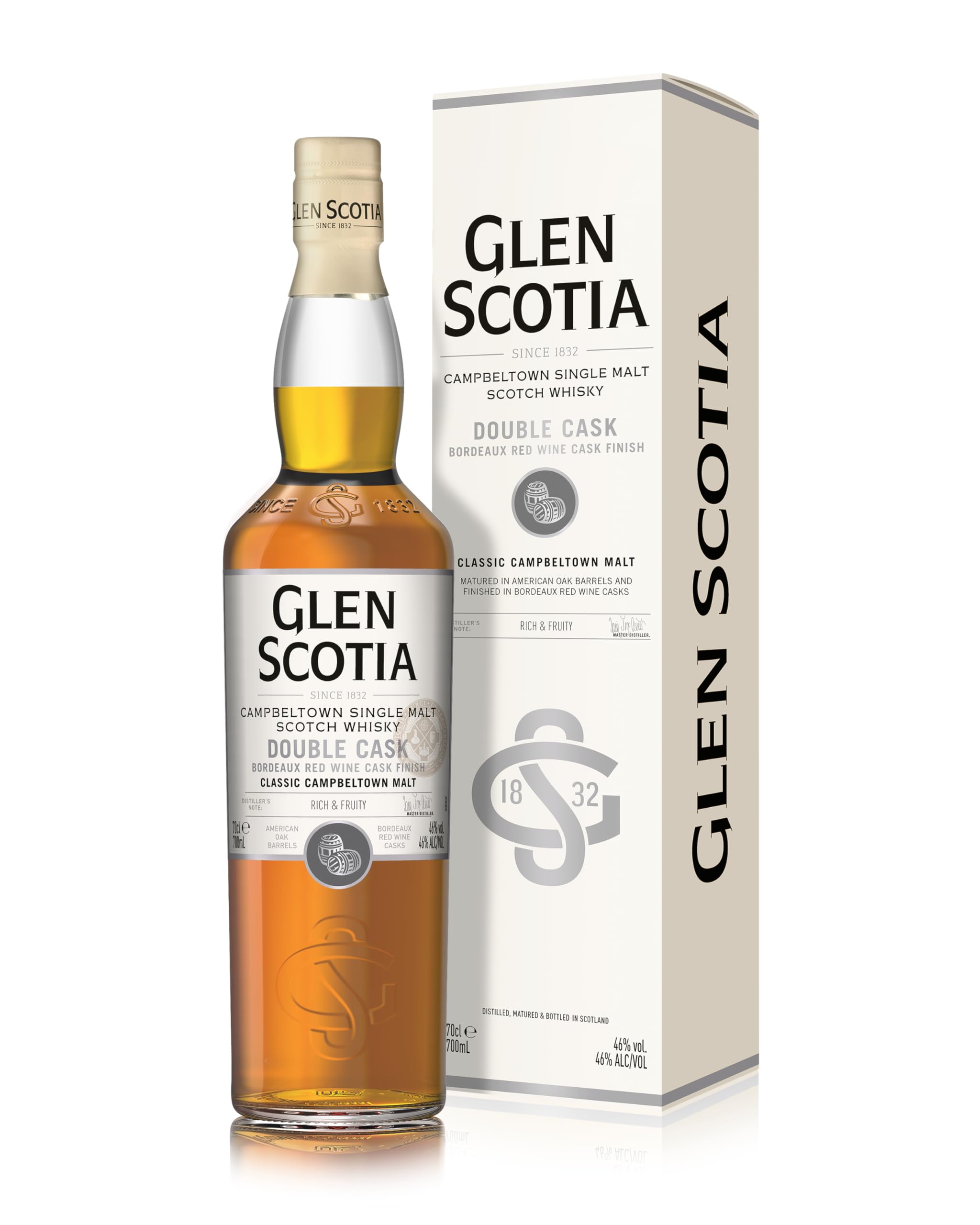 Glen Scotia Double Cask Bordeaux Red Wine Cask Finish Campbeltown Single Malt Scotch Whisky 46% vol. 0,7l