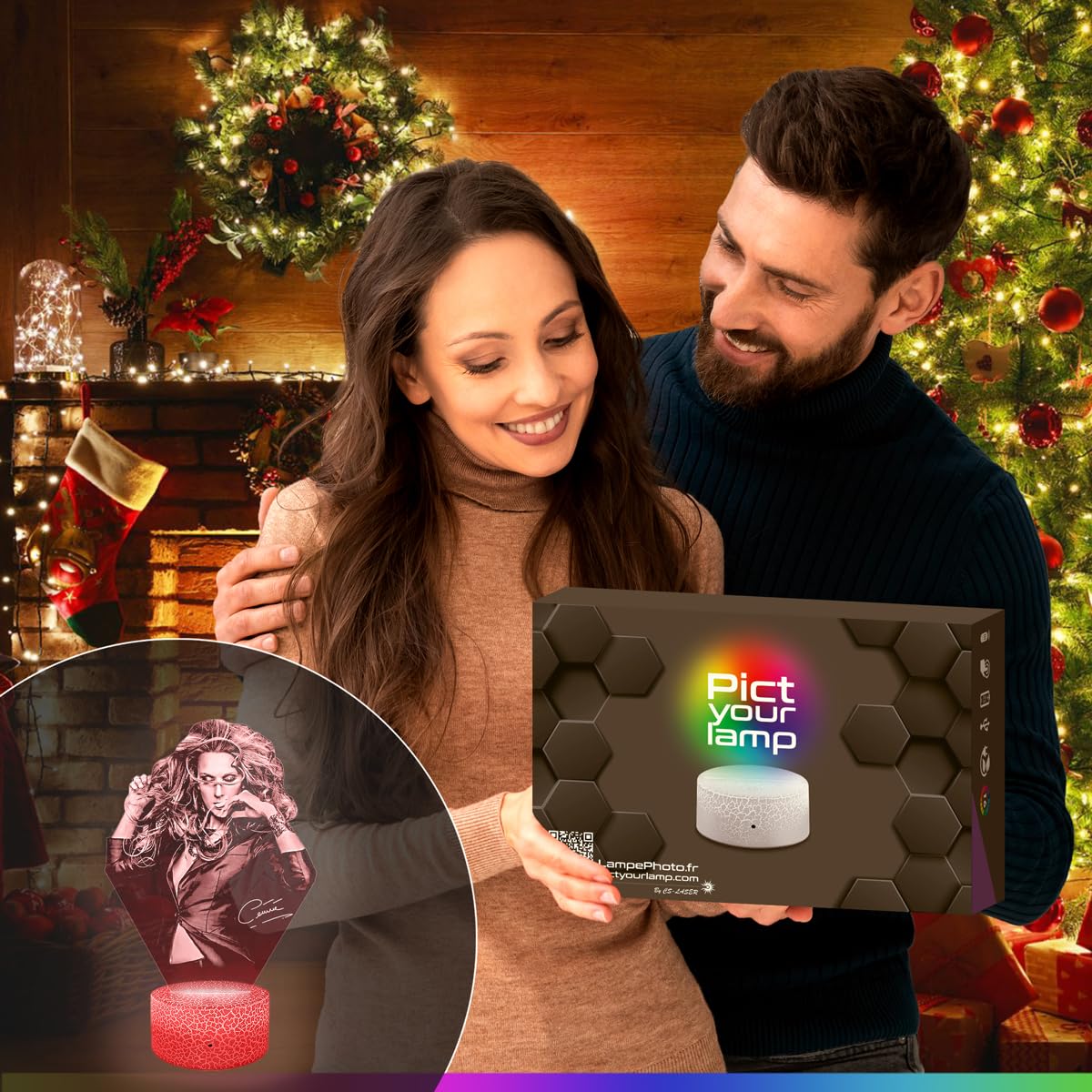 Lampephoto.fr - Lámpara 3D C. Dion Luz Nocturna Táctil Led Ilusión 3D, Idea de Regalo para Niños y Niñas, Navidad, Lámpara de Mesilla de Noche para Niños o Adultos, Merchandising, Regalo TOP