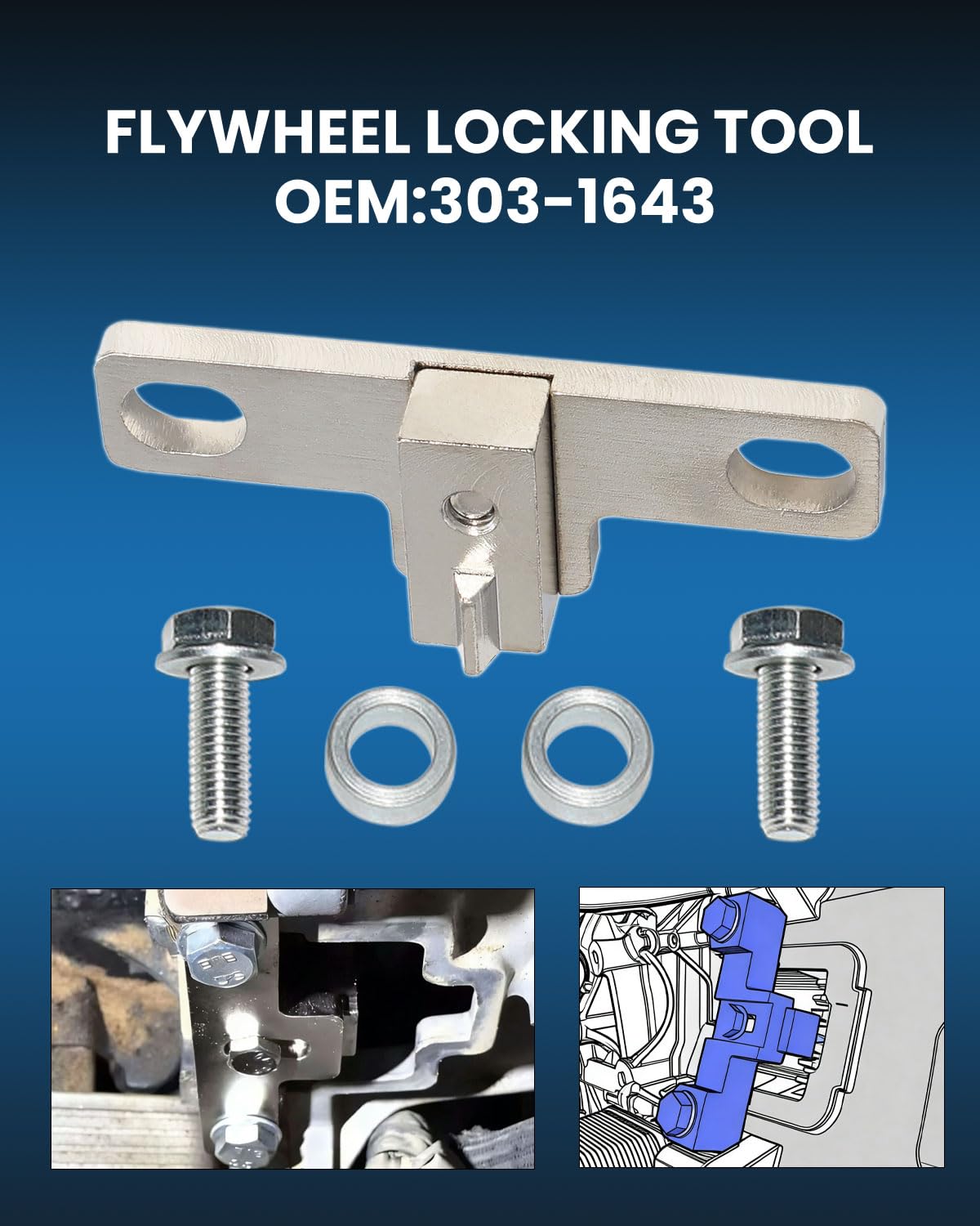 DPTOOL Strumento di bloccaggio dell'albero a Gomiti dell'albero a camme Compatibile con Ford 1.0L Ecoboost Ultima Versione del Motore a Benzina dal 2018 Sostituire 303-1661, 303-1643, 303-018