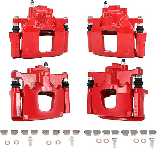 Miniatura 11 de SCITOO 18-B4791 18-B4790 Pinzas de freno de disco delanteras izquierda y derecha con soporte para Ford para Excursion 2000-2005, para Ford